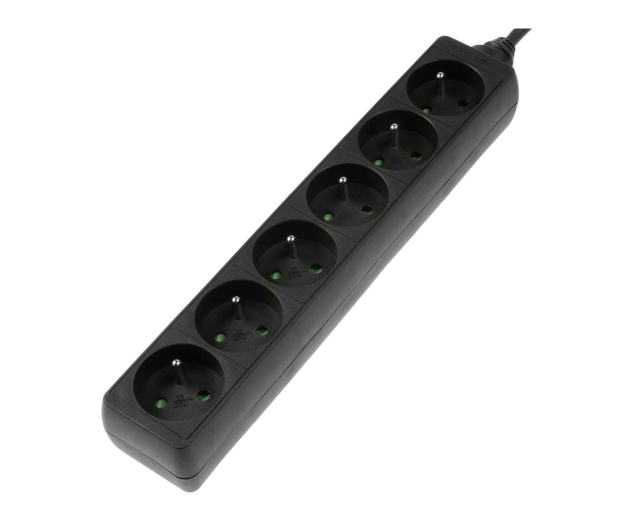 HAMA Listwa zasilająca Standard 6gn, 1.5m czarna, bez włącznika - 1416385 - zdjęcie 2